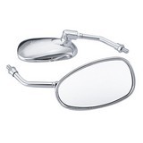 Universal Motorcycle Scooter Atv Chrome Mirrors 10Mm Standard Rh Thread